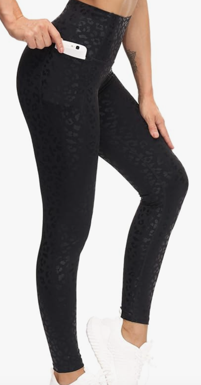 THE GYM PEOPLE Tummy Control Workout Leggings with Pockets High Waist Athletic Yoga Pants for Women Running, Fitness